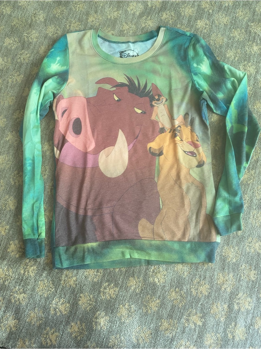 Disney The Lion King Crewneck Sweatshirt - Green Teal Multicolor